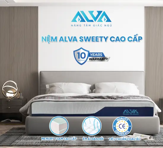 Nệm Memory Foam Cao Cấp ALVA SWEETY