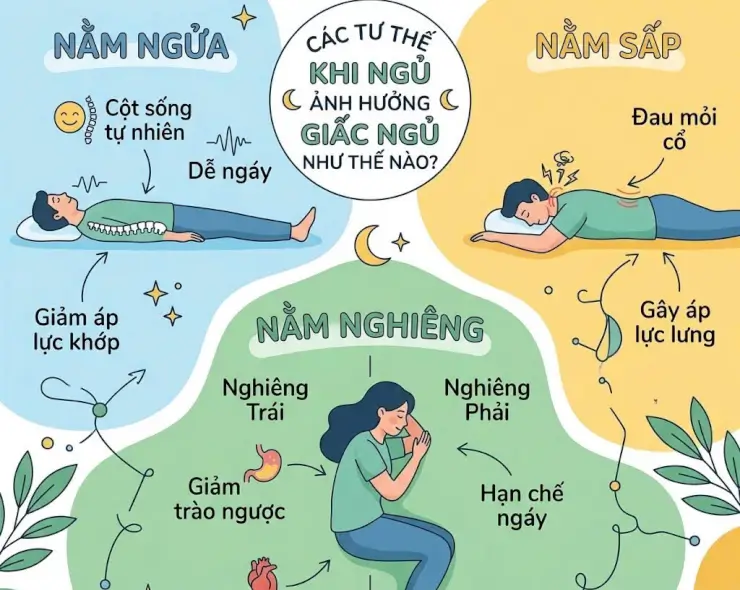 Các tư thế ngủ ảnh hưởng thế nào đến giấc ngủ của Bạn??