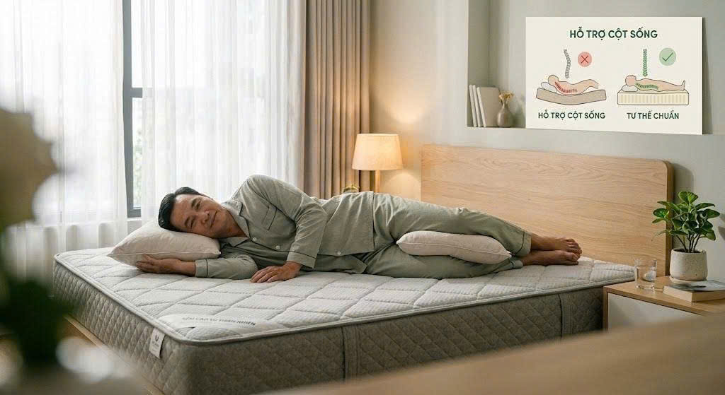 Người đau lưng nên lựa chọn sản phẩm nệm như thế nào?