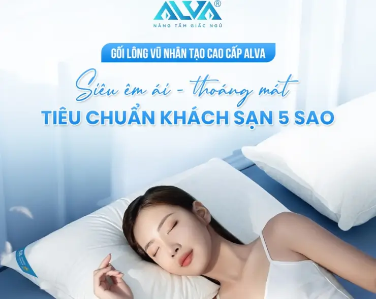 Gối lông vũ nhân tạo ALVA, nâng niu trọn vẹn từng giấc ngủ