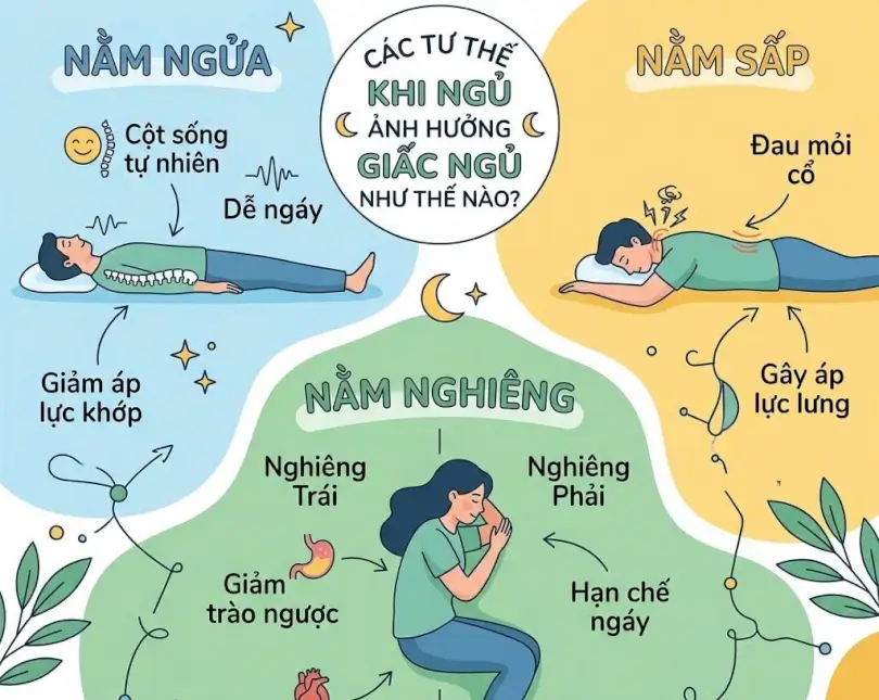 Các tư thế ngủ ảnh hưởng thế nào đến giấc ngủ của Bạn??